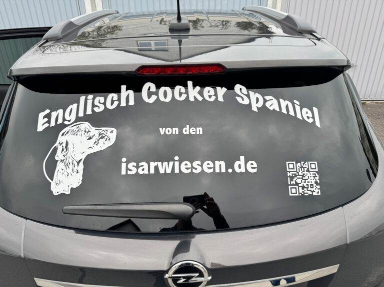 Wir zeigen Flagge - Englisch Cocker Spaniel Auto